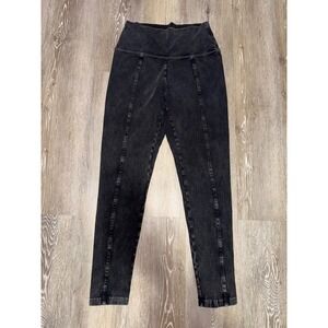 Aerie OFFLINE Acid Wash High Waisted Leggings Black Medium Super Soft!